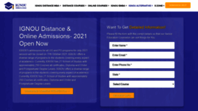 What Ignouadmissions.com website looked like in 2022 (2 years ago)