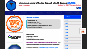 What Ijmrhs.com website looked like in 2022 (3 years ago)