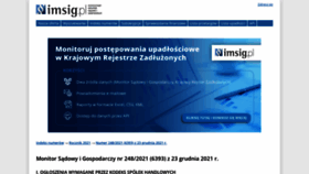 What Imsig.pl website looked like in 2022 (2 years ago)