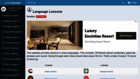 What Ilovelanguages.org website looked like in 2022 (3 years ago)