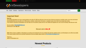What Irdevelopers.com website looked like in 2022 (2 years ago)