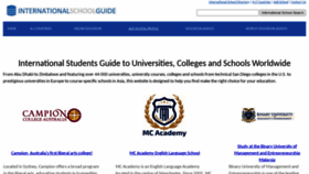 What Internationalschoolguide.com website looked like in 2022 (3 years ago)