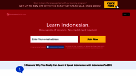 What Indonesianpod101.com website looked like in 2022 (2 years ago)