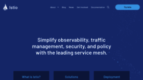 What Istio.io website looked like in 2022 (2 years ago)
