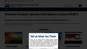 What Invasivespeciesinfo.gov website looked like in 2022 (1 year ago)