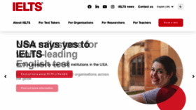 What Ielts.org website looked like in 2022 (1 year ago)
