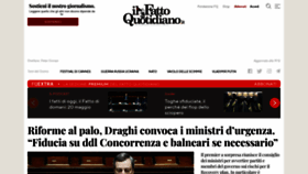 What Ilfattoquotidiano.it website looked like in 2022 (1 year ago)