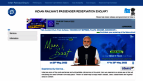 What Indianrail.gov.in website looked like in 2022 (1 year ago)