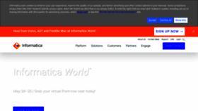 What Informatica.com website looked like in 2022 (1 year ago)