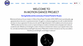 What Inmotiondanceproject.com website looked like in 2022 (1 year ago)
