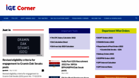 What Igecorner.com website looked like in 2022 (1 year ago)