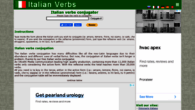 What Italian-verbs.com website looked like in 2022 (1 year ago)