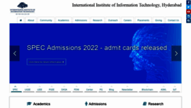 What Iiit.ac.in website looked like in 2022 (1 year ago)
