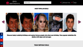 What Idolbirthdays.net website looked like in 2022 (1 year ago)
