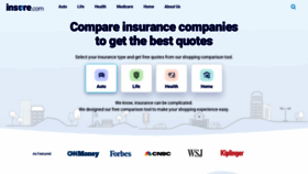 What Insure.com website looked like in 2022 (1 year ago)
