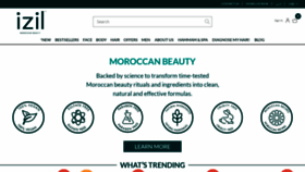 What Izilbeauty.com website looked like in 2022 (1 year ago)