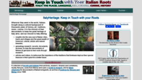 What Italyheritage.com website looked like in 2022 (1 year ago)
