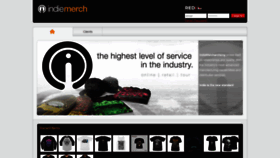 What Indiemerch.com website looked like in 2022 (1 year ago)