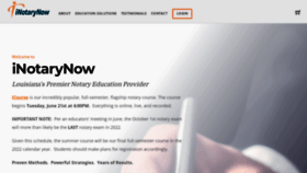 What Inotarynow.com website looked like in 2022 (1 year ago)
