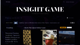 What Insightgame.org website looked like in 2022 (1 year ago)