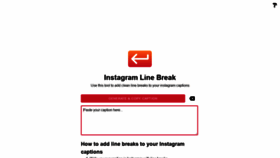 What Instagramlinebreak.app website looked like in 2022 (1 year ago)