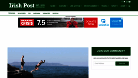 What Irishpost.com website looked like in 2022 (1 year ago)