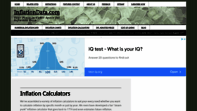 What Inflationdata.com website looked like in 2022 (1 year ago)