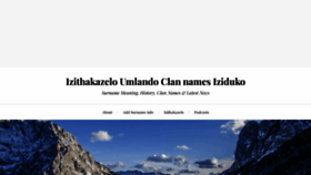 What Izithakazelo.blog website looked like in 2022 (3 years ago)