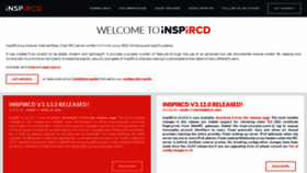 What Inspircd.org website looked like in 2022 (1 year ago)