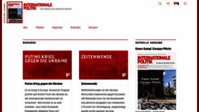 What Internationalepolitik.de website looked like in 2022 (1 year ago)