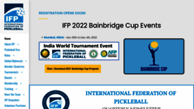 What Ifpickleball.org website looked like in 2022 (1 year ago)