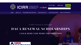 What Icirr.org website looked like in 2022 (1 year ago)
