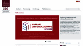What Ieg-mainz.de website looked like in 2022 (1 year ago)
