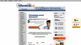 What Informiran.si website looked like in 2022 (1 year ago)