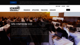 What Icnirp.org website looked like in 2022 (1 year ago)