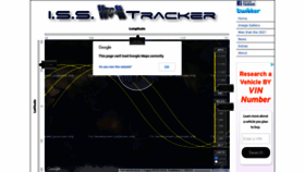 What Isstracker.com website looked like in 2022 (1 year ago)