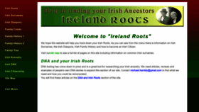 What Irelandroots.com website looked like in 2022 (1 year ago)