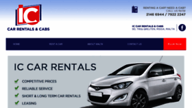 What Iccarrentals.com website looked like in 2022 (1 year ago)
