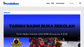 What Ipendidikan.my website looked like in 2022 (1 year ago)