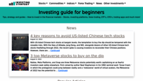 What Investingstrategy.co.uk website looked like in 2022 (1 year ago)