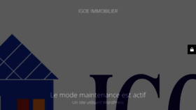 What Igoe-immobilier.com website looked like in 2022 (1 year ago)