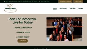What Investwisefinancial.com website looked like in 2022 (1 year ago)