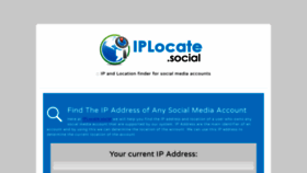 What Iplocate.social website looked like in 2022 (1 year ago)