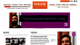 What Insidehighered.com website looked like in 2022 (1 year ago)