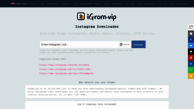 What Igram.vip website looked like in 2022 (1 year ago)