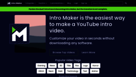 What Intromaker.com website looked like in 2022 (1 year ago)