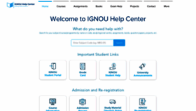 What Ignouhelpcenter.com website looked like in 2022 (1 year ago)