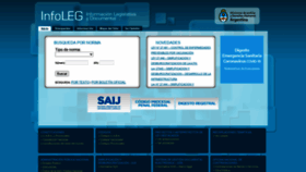 What Infoleg.gov.ar website looked like in 2022 (3 years ago)
