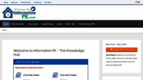 What Informationpk.com website looked like in 2022 (1 year ago)