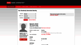 What Identitygenerator.com website looked like in 2022 (1 year ago)